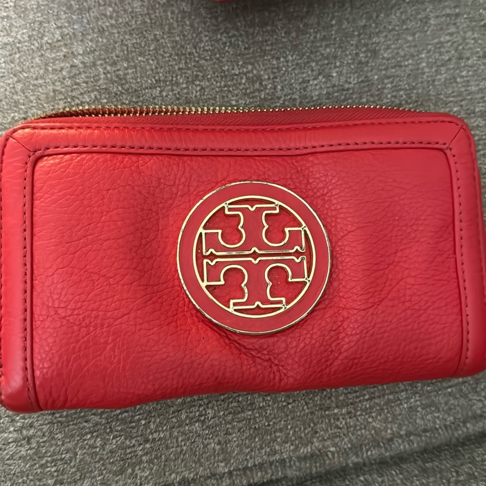 Tory Burch Red Continental Wallet
